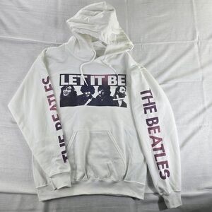 The Beatles White Sweatshirt Let It Be Graphic